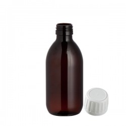 Flacon verre brun 250ML avec bouchon inviolable