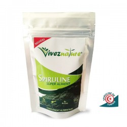 Spiruline de Tunisie en poudre, sachet 100g - VivezNature