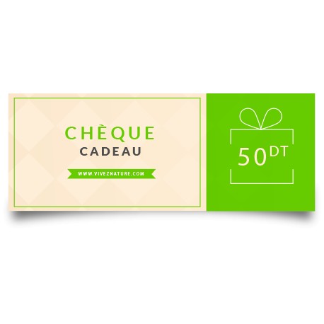 Chèque Cadeau d'une valeur de 50 Dinars - VivezNature