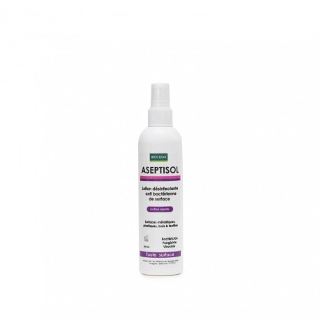 Aseptisol, Spray Désinfectant Anti-Bactérien & Anti-Viral Toute Surface, 250 ml - Bioclear