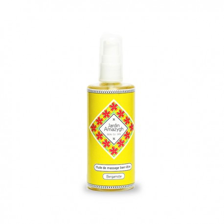 Huile Massage Bien-Être à la Bergamote, 100ml - Jardin Amazygh