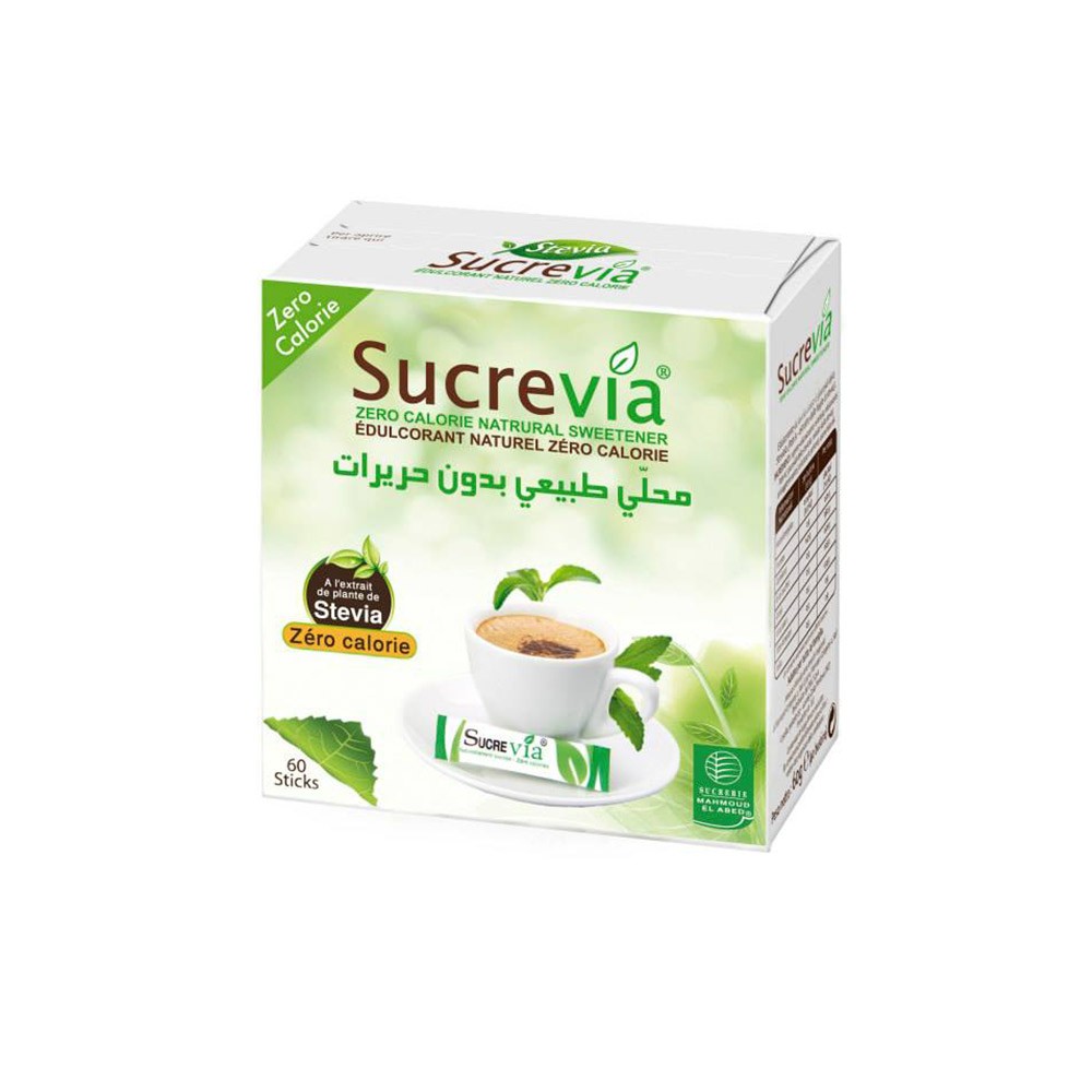 Sucre Via à base de Stevia - Acheter en ligne boite 60 sticks pas cher