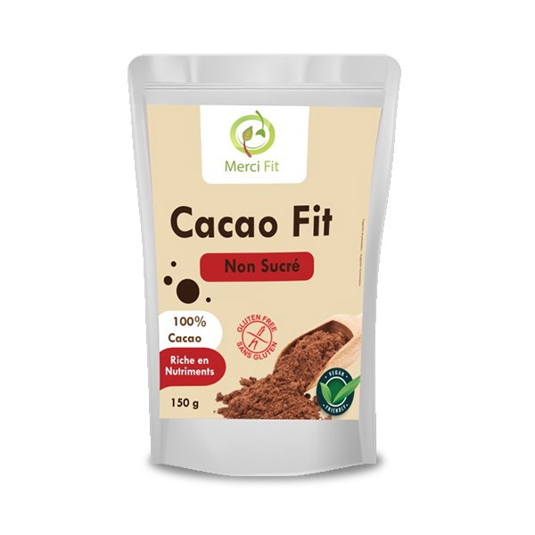Cacao en poudre non sucré, Merci Fit - Acheter en ligne pqt 150g