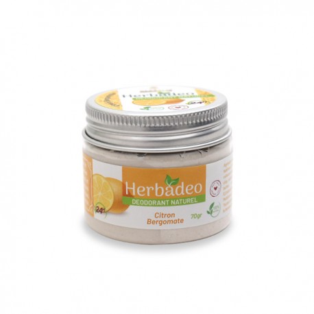 Herbadeo, Déodorant Crème Citron & Bergamote, 70g – Herbalya