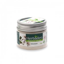 Herbadeo, Déodorant Crème Géranium, 70g - Herbalya
