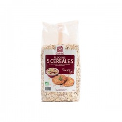 Flocons 5 Céréales BIO, Paquet 500g - Celnat