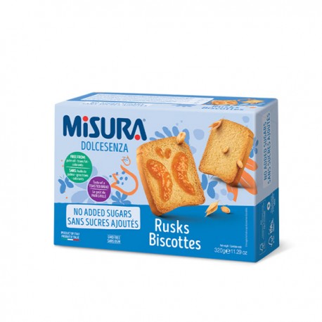 Biscottes Sans Sucre Ajouté, Paquet 320g - Misura