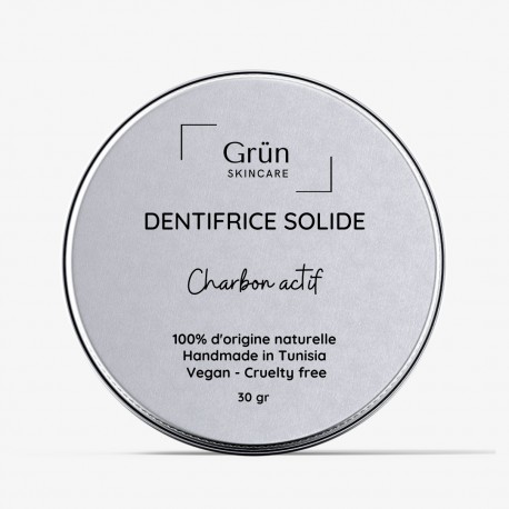 Dentifrice Solide Poudre de Charbon actif – Blanchissant, 30gr-Grün