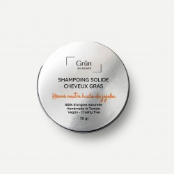 Shampoing Solide Cheveux Gras, Poudre de Henné Neutre & Huile de Jojoba, 70G - Grün