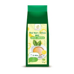 Thé vert – citron Bio 50g (Détox et Minceur) Merci FIT