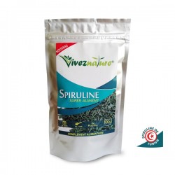 Spiruline de Tunisie en paillettes, 100g - VivezNature