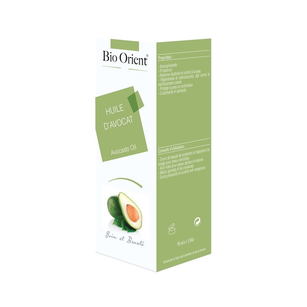 Huile Végétale d'Avocat, 90ml- Bio Orient